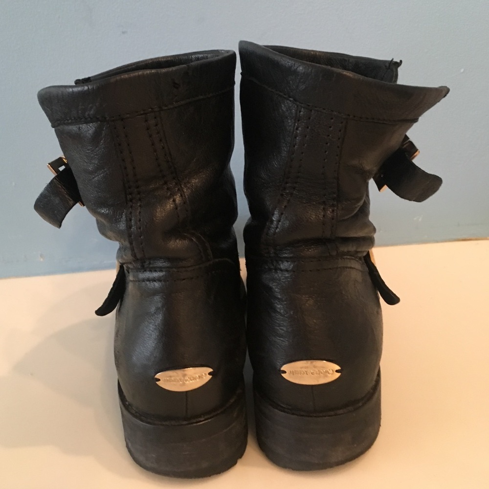 Jimmy Choo Leather Motorcycle Boots Size 10 - Picture 6 of 8